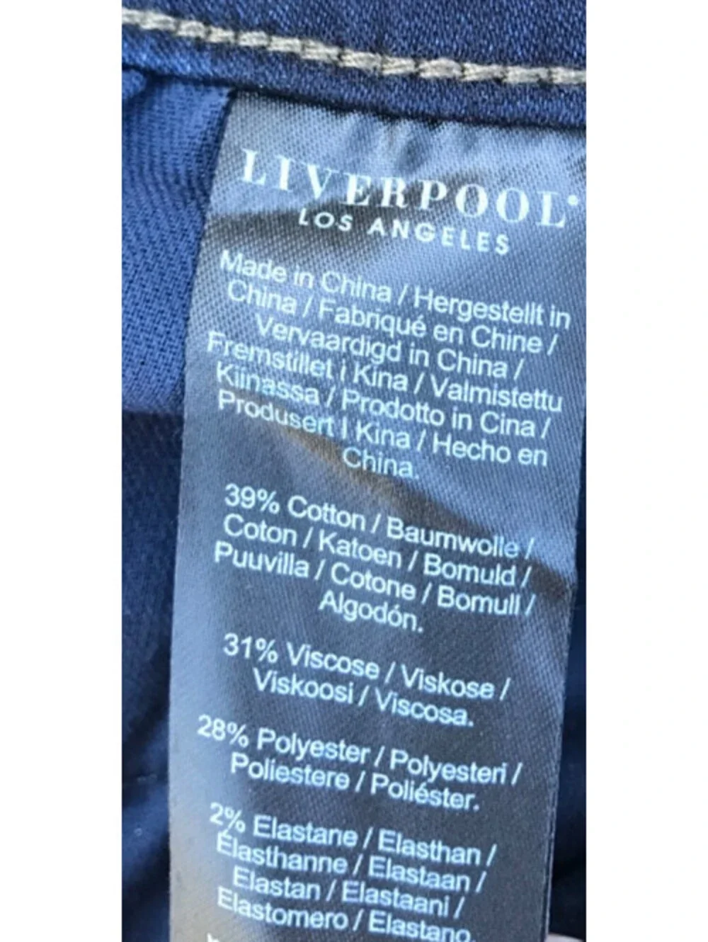 Liverpool Los Angeles Jeans Womens 29/8 Blue Skinny ECO Logical Mid Rise Denim